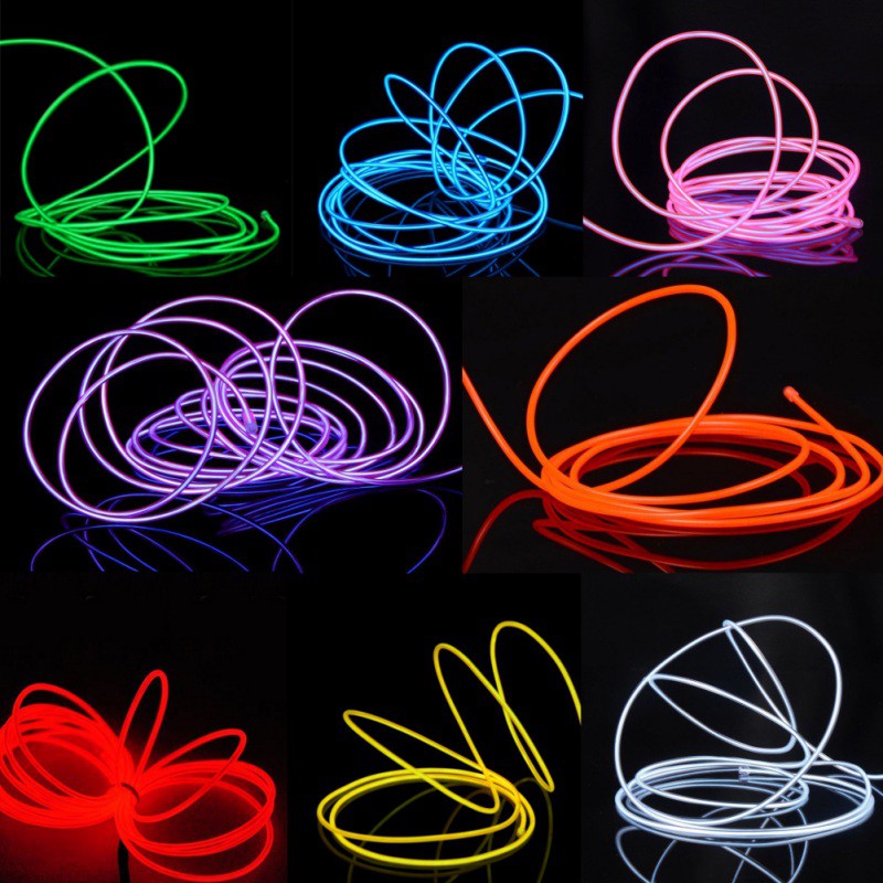 EL Wire Kit Portable Neon Lights for Parties Halloween Blacklight RunRope Tube Waterproof EL Wire LED Strip 3m 5m