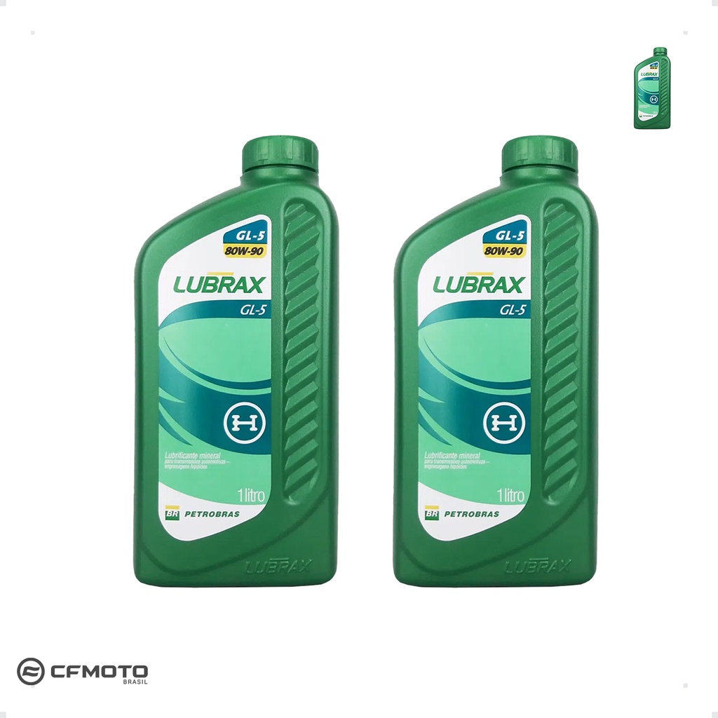 Óleo Lubrax 80w90 Transmissão Quadri CFMoto 1 Litro Kit C/2