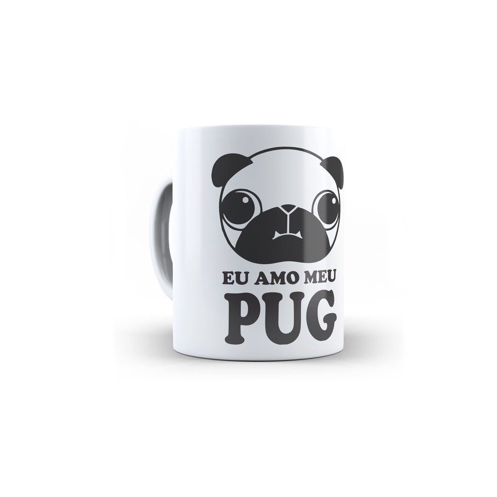Caneca Personalizada Eu Amo Meu Pug