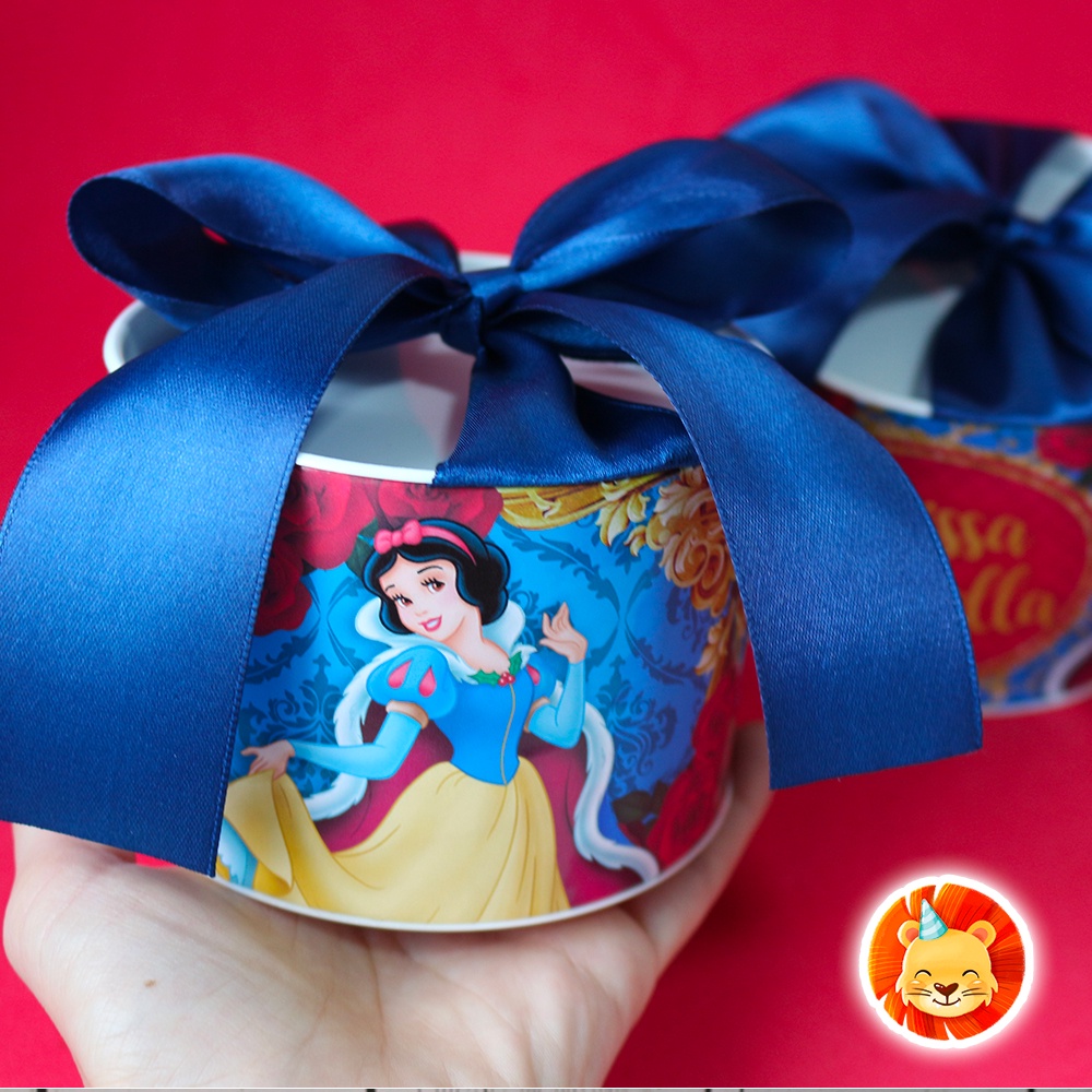 KIT Tubo lata Branca de Neve Personalizado - 7x10 cm