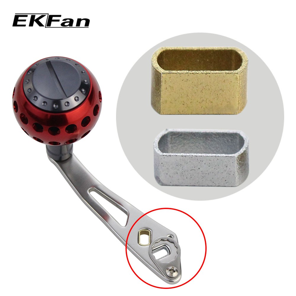 EKfan 1pc aluminum alloy Fishing reel handle Tube for Change the hole from 8*5mm to 7*4mm lure reel diy part
