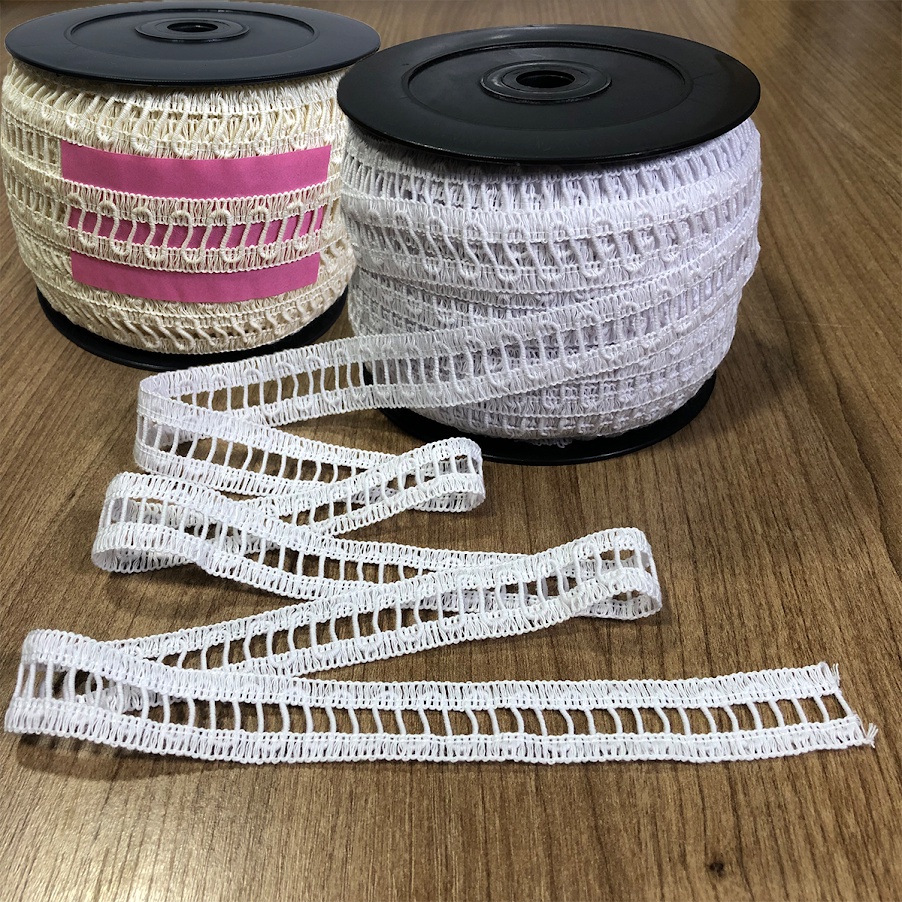 Renda Ponto Palito 2 cm - Rolo 50 Metros em Oferta na Shopee