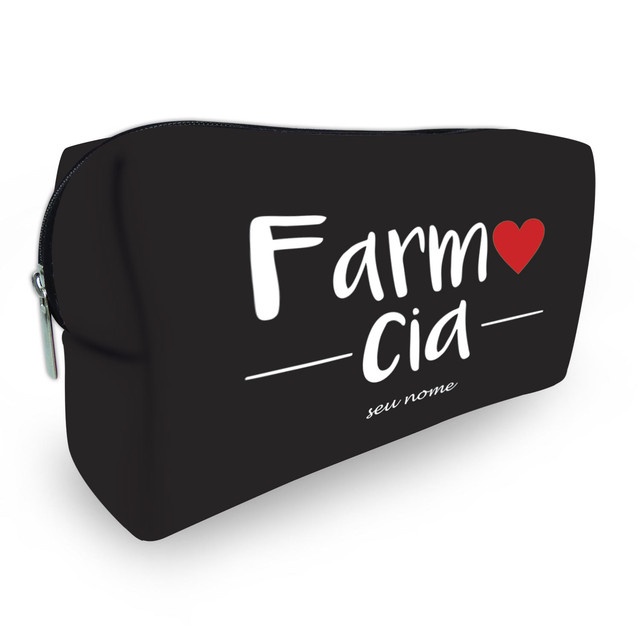 Necessaire Estojo Bolsa de Mão Necessaire de Viagem   - Farmácia Personalizada com Nome