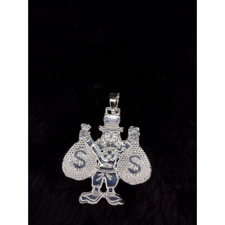 Pingente Tio Patinhas Grande Banhado A Prata 925 !