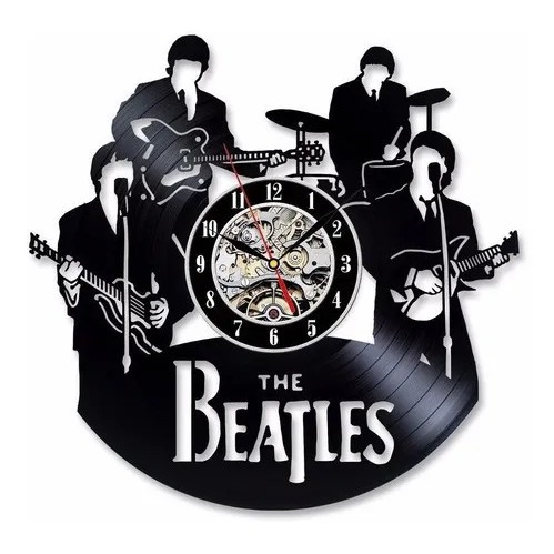 The Beatles Banda Rock - Relógio Disco De Vinil Decoração