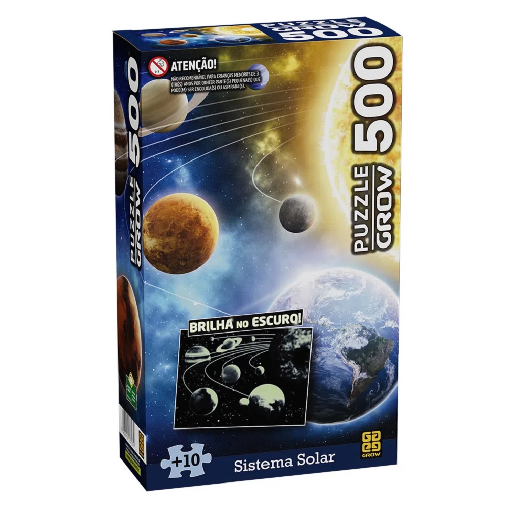 Quebra-cabeça Sistema Solar 500 Peças 03727 - Grow em Oferta na Shopee