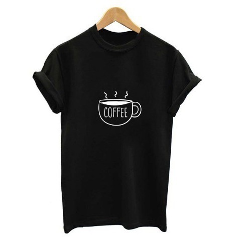 Camiseta Baby Look Coffe Friends Camisa Feminina quero café