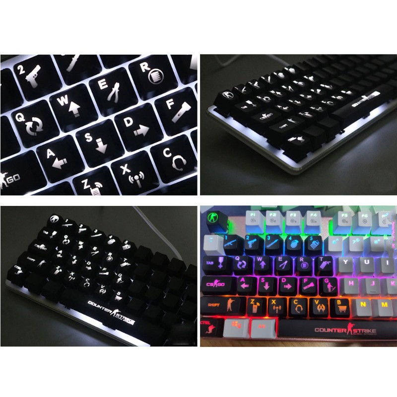 Melhor 26 Teclas Abs Shot Backlit Para Oem Cereja Mx Teclado Mecânico Cs Go Keycap