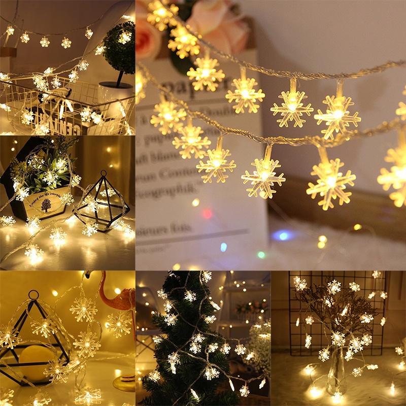 20Led Pisca Pisca Enfeites De Natal Snow Lantern Decorações de Natal Árvore  de Natal String Lights Decorações de festa de Natal | Shopee Brasil