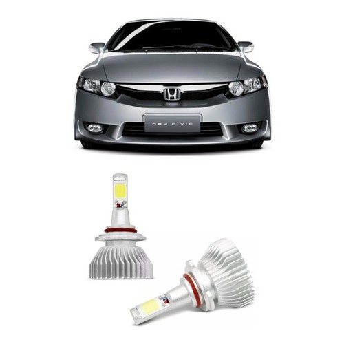 Kit Lampada Super Led 6000k Farol Milha Honda New Civic 2008
