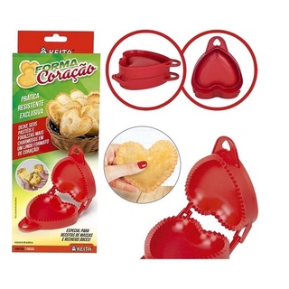 Forma Para Pastel Fogazza Coração Plástico Lançamento Recheio Prático Forminha Salgados - PREMIUM
