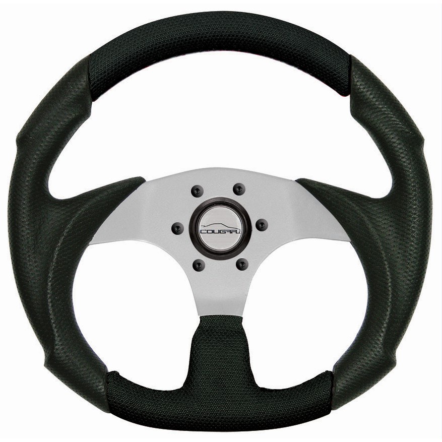 Volante Esportivo Cougar XL 33cm  Buggy e Fusca e Gol Quadrado Buggy BRB Fyber Sem Cubo