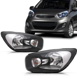 Par Farol Picanto 2011 2012 2013 2014 2015 2016 2017 Foco Simples Máscara Negra