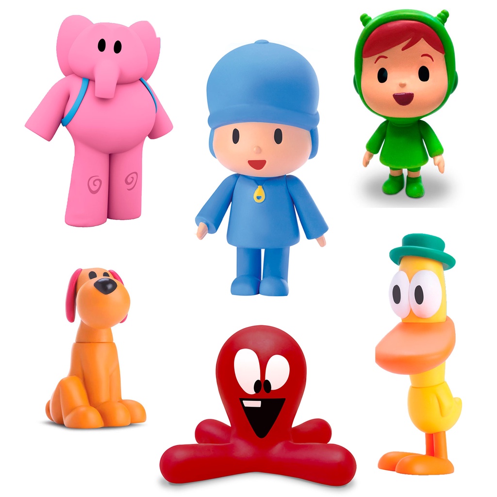 Kit 6 Bonecos Vinil Pocoyo Elly Nina Pato Loula Fred Cardoso | Shopee ...