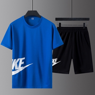Conjunto De 2 Peças Camiseta Masculina Esportiva Para Basquete / Fitness Com Manga Curta + Terno Masculino