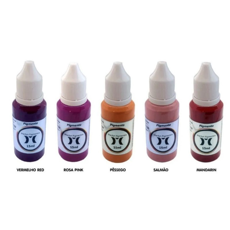 kit 5 Pigmento Marilyn Orgânico para Labios + BRINDE