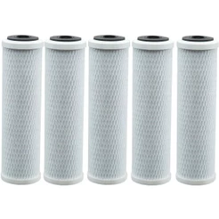 Kit 5 Refil P/ Filtro De Agua Carbon Block 9 3/4 - 5 Micras