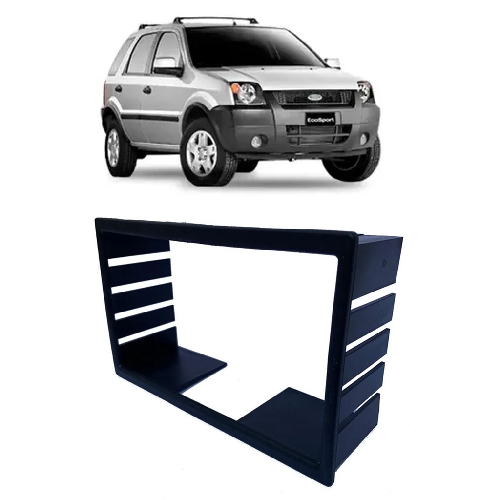Moldura Painel 2 Din Universal Chinesa Ford Ecosport 2004 2005 2006 2007 2008 2009 2010 2011 2012