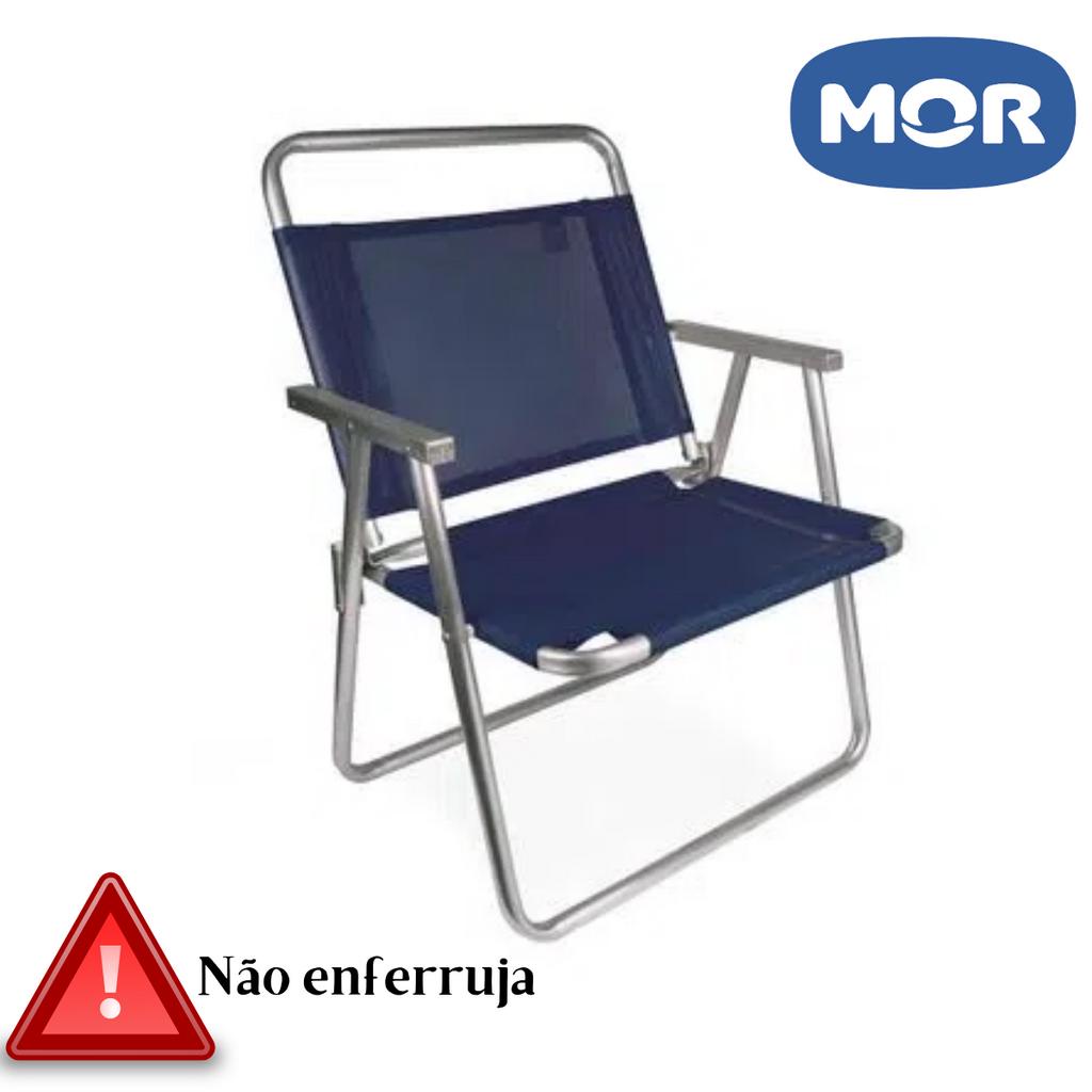 Cadeira Praia Alumínio Oversize Reforçada até 140kg Mor