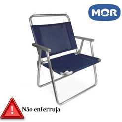 Cadeira Praia Alumínio Oversize Reforçada até 140kg Mor