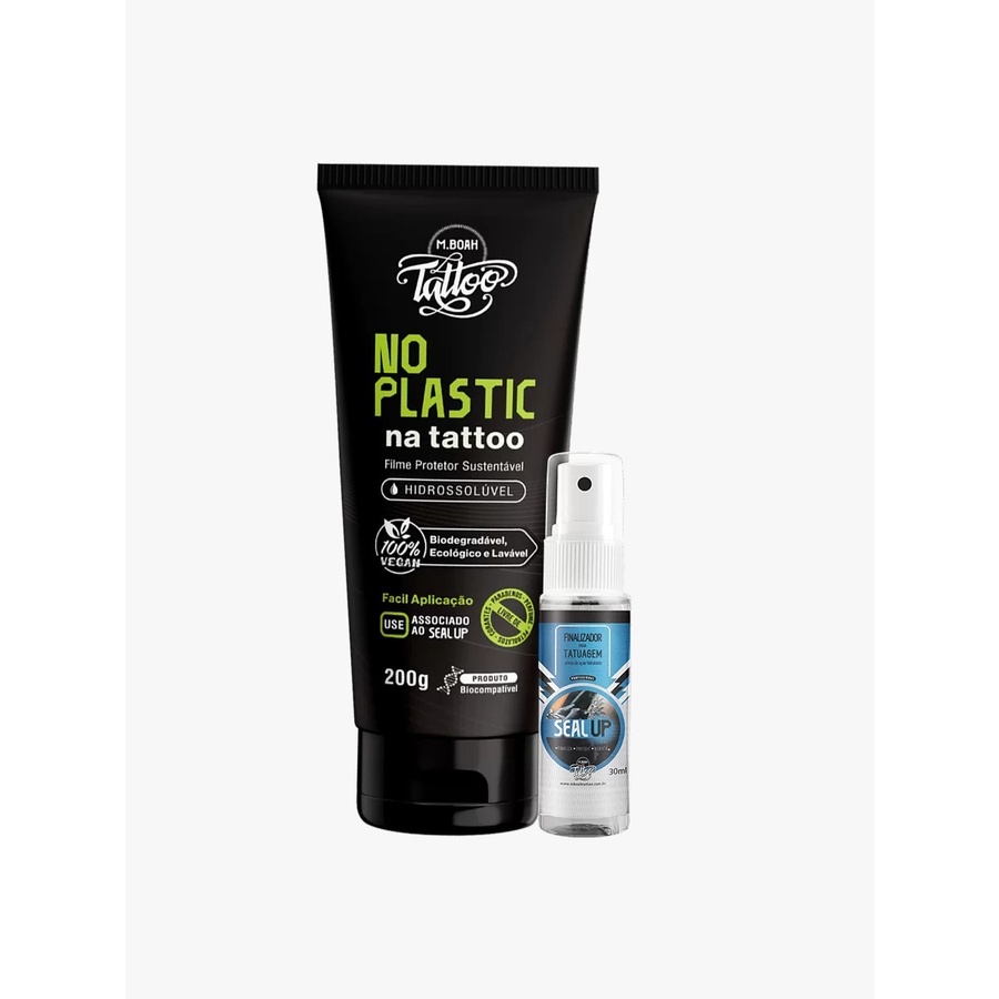 Kit Para Tatuagem Tattoo Protetor Filme No Plastic Mboah 200g + Seal Up 30ml Tattoo