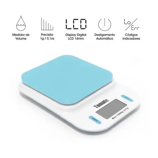 Balança Digital de Cozinha precisão 15 kg Sf-440 - Tomate em Oferta na Shopee