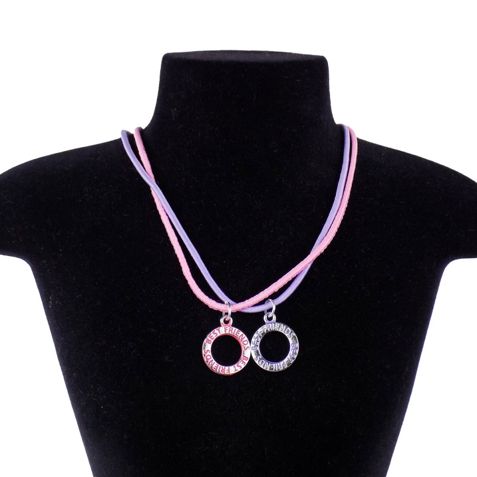 Kit C/ 2 Colar Best Friend Feminino Cordão Elastano Atacado Promoção