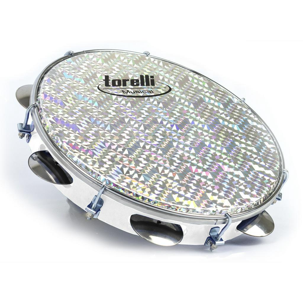 Pandeiro Injetado 10 – Pele Holográfica Torelli TP 308 Branco