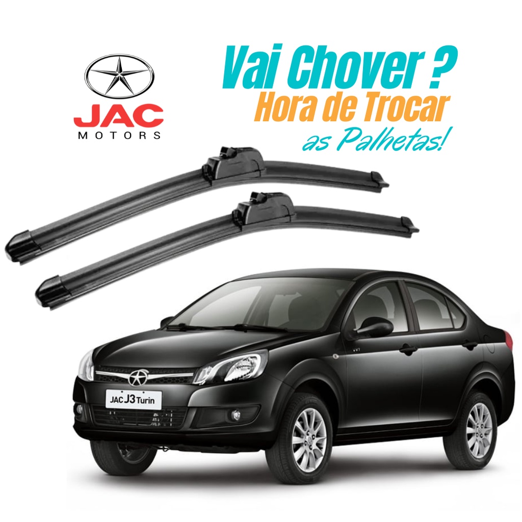 Par Palheta Limpador Parabrisa Jac J3 Turin 2011 2012 2013 2014 2015 2016 2017 Silicone em Oferta na Shopee