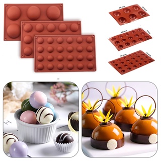 Bola Esfera Molde De Silicone Bolo De Pastelaria Baking Chocolate Candy Fondant Bakeware Forma Redonda Sobremesa Decoração DIY
