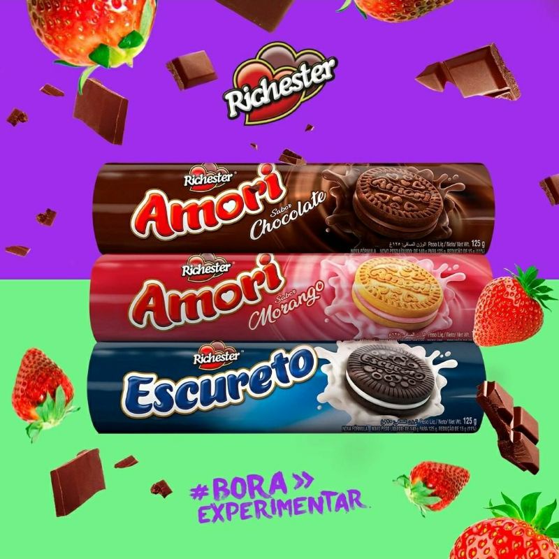 recheado amori richester kit com 10 unidades em Oferta na Shopee