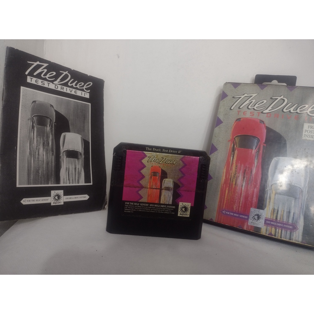 THE DUEL TEST DRIVE AMERICANA FITA ORIGINAL RARIDADE MEGA DRIVE/GENESIS C/CAIXA E  MANUAL