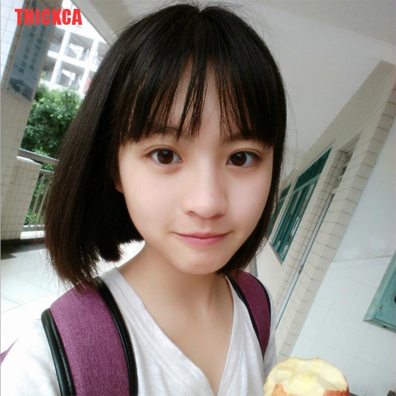 Thickca Short Bob Wig Cosplay Lolita Women Thin Bang Hair Wigs Party Shopee Brasil