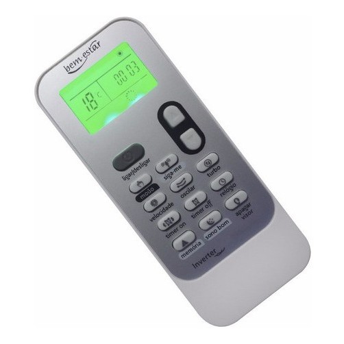 Controle Remoto Ar Condicionado Consul Bem Estar Inverter CBF18CBBNA CBG18CBBNA CBF09CBBNA CBJ09CBBNA CBF12CBBNA CBJ12CBBA CBF18CBBNA CBJ18CBBA CBF22CBBNA CBJ22CBBA Envio imediato