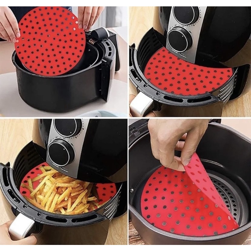 Tapete almofada de silicone para forrar airfryer fritadeira elétrica