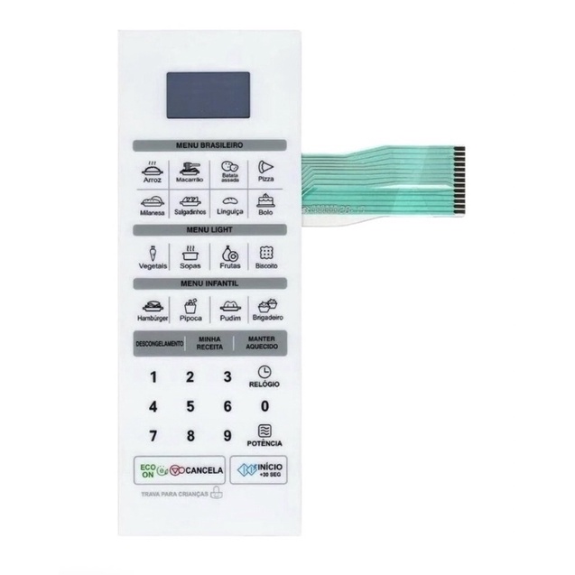 Membrana Teclado Microondas LG Ms3042r - 3042b - 3052r em Oferta na Shopee