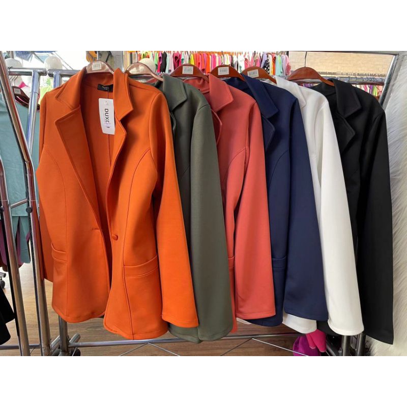 Max blazer feminina tecido alfaiataria grosso