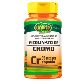 Picolinato De Cromo Unilife 60 Cápsulas De 500mg