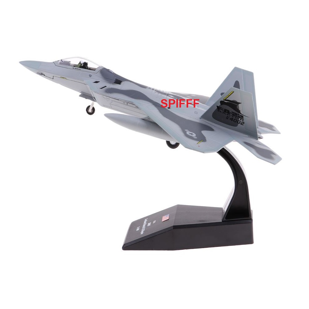 Miniatura Avião de Caça Stealth Lockheed Martin F-22 Raptor Lightning II  USAF – Escala 1:100 1/100 – F22 F 22 - USA Estados Unidos Modelo | Shopee  Brasil