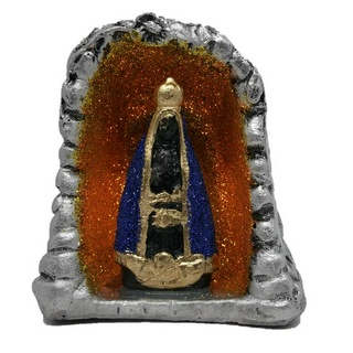Gruta Iluminada Nossa Senhora Aparecida 15cm Amarela
