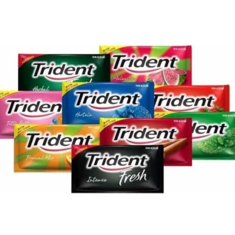 Kit Com 10 Chiclete Trident - Sabores Sortidos | Shopee Brasil