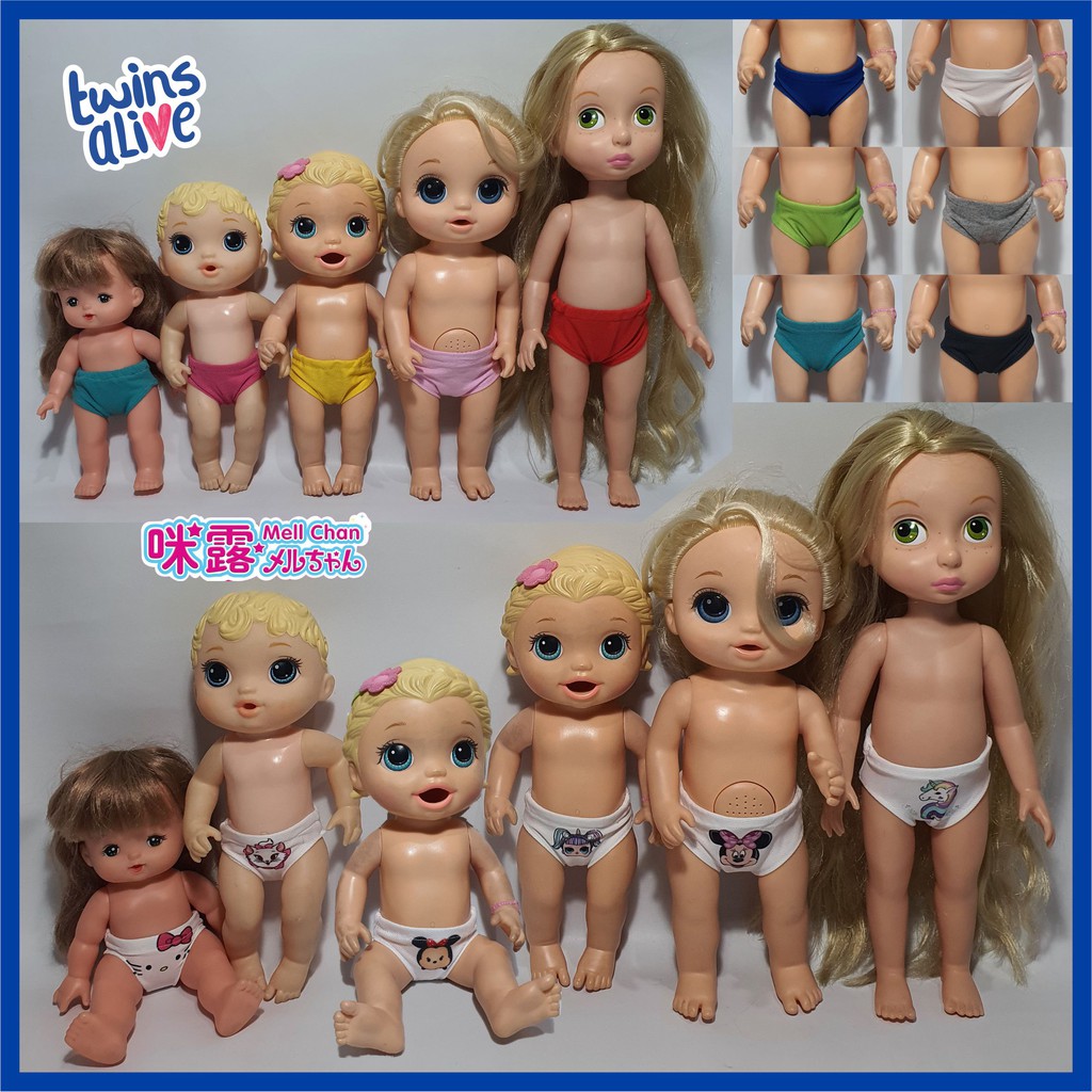 Roupas De Boneca Baby Alive Animator MellChan Com Roupa Íntima Estampada Conforme Imagem