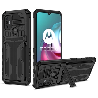 Capa capinha Anti Impacto Suporte Porta Cartão Para motorola Moto G10/g20/g30(película de vidro opcional)
