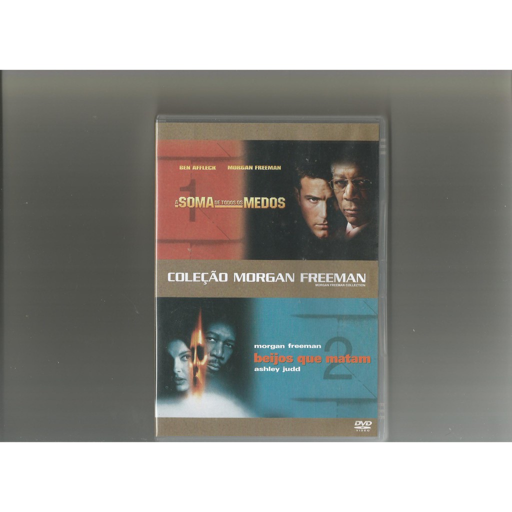 DVD * A SOMA DE TODOS OS MEDOS + BEIJOS QUE MATAM * MORGAN FREEMAN  - IMPECÁVEL
