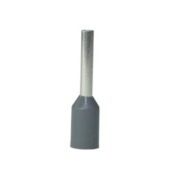 50 Peças Terminal Ilhós Tubular Simples Isolado Cinza 0,75mm Instalação Fiação Tubolar Pré Isolado Elétrico