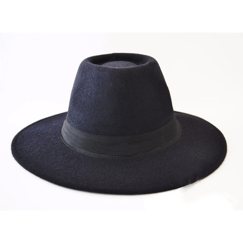Chapéu Floppy Fedora Preto Feminino Masculino Aba Longa