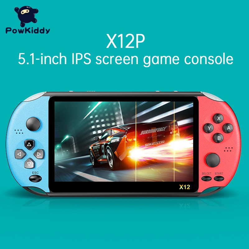 POWKIDDY-X70 Handheld Game Console para Crianças, Tela HD de 7 Polegadas,  Jogo Retro, Suporta Jogos