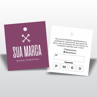 1000 mini tags etiquetas personalizadas para roupas em Oferta na Shopee