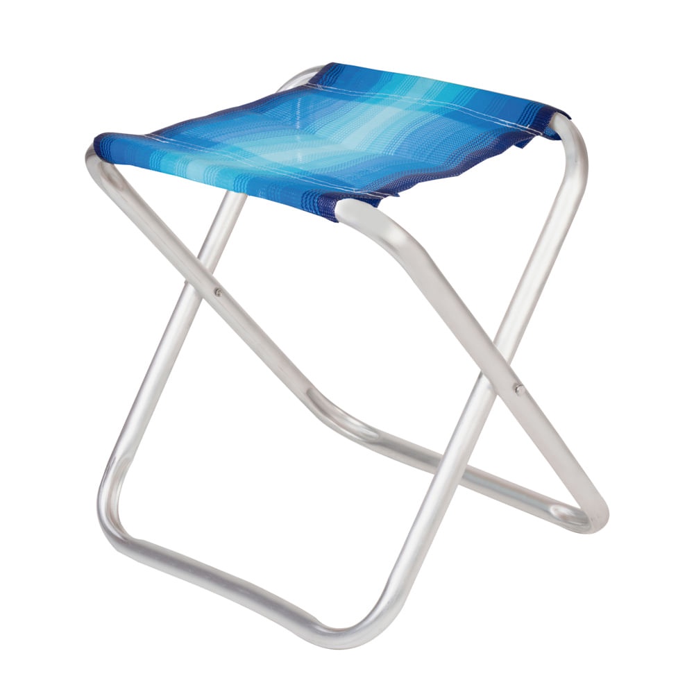 Banqueta De Alumínio Dobrável Azul Versátil Leve Camping e Pescaria Até 90 Kg Mor em Oferta na Shopee