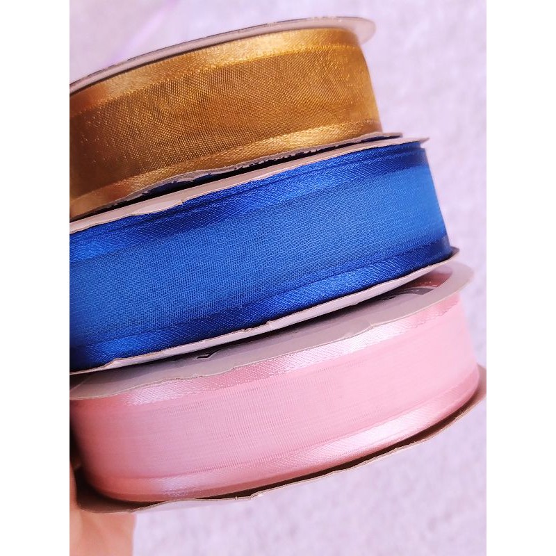 Fita organza com borda cetim n° 5 (22mm)